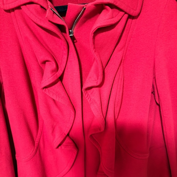 Red Radiance | INC Ruffle Blazer - Picture 4 of 14